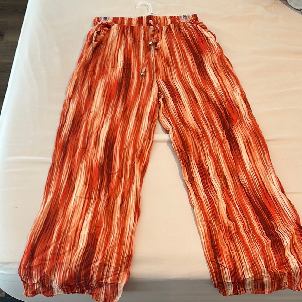 Striped Orange and White Pants